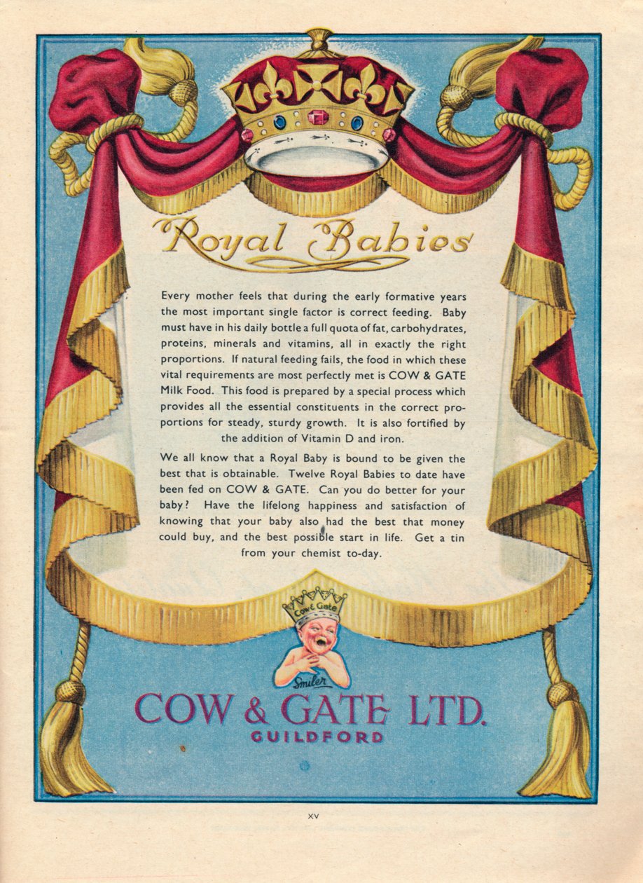 Werbung für Cow & Gate Ltd., 1951 von Unbekannt