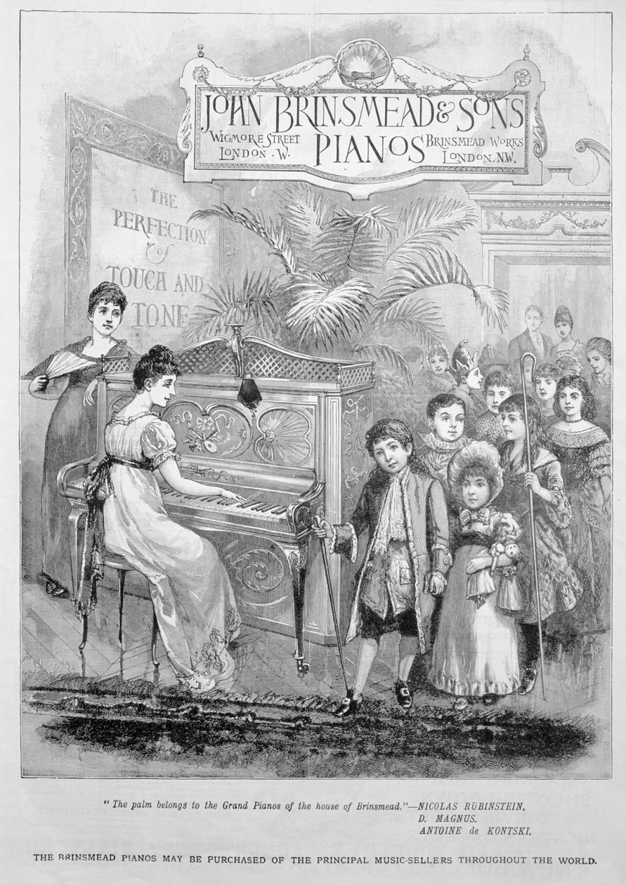 Werbung für Brinsmead Klaviere, 1899 von Unbekannt