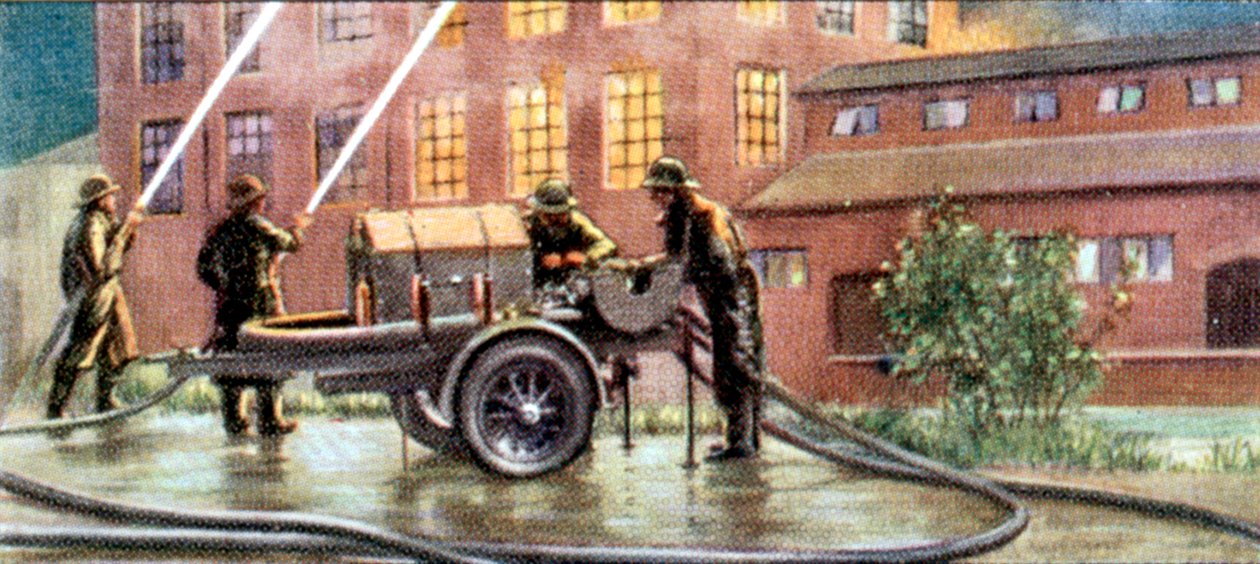 Luftschutzmaßnahmen, Zigarettenkarte, britisch, 1938 von Unbekannt