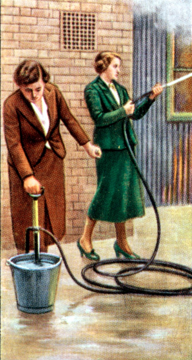 Luftschutzmaßnahmen, Zigarettenkarte, britisch, 1938 von Unbekannt