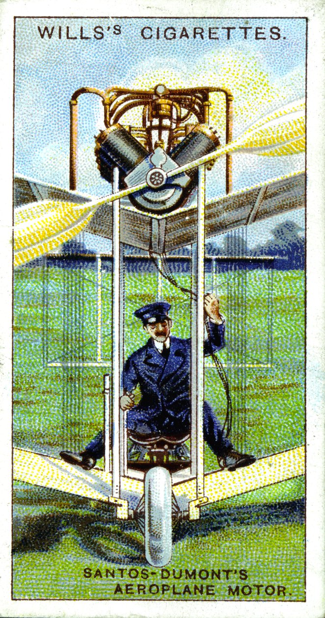Alberto Santos-Dumont, brasilianischer Luftfahrtpionier, erster aufgezeichneter Flug in Europa, 1906, 1915 von Unbekannt