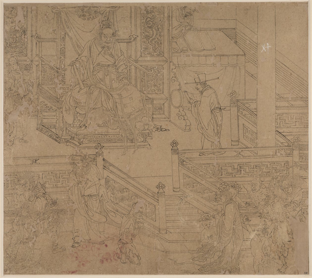 Album mit daoistischen und buddhistischen Themen: Könige der Hölle: Blatt 40, 1200er von Unbekannt