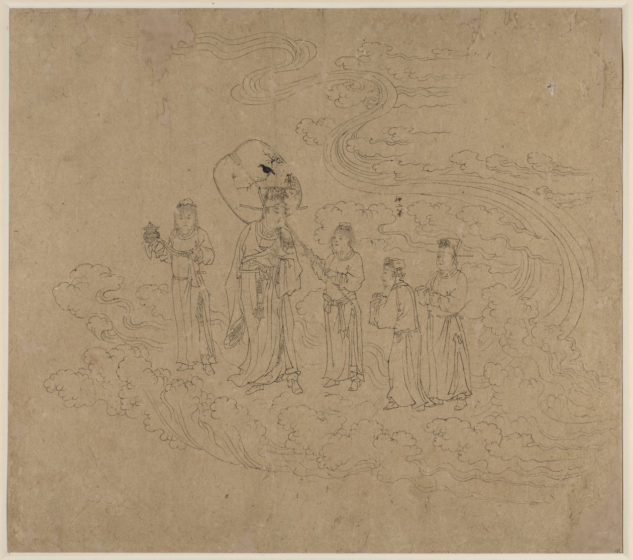 Album mit daoistischen und buddhistischen Themen: Prozession daoistischer Gottheiten: Blatt 10, 1200er von Unbekannt
