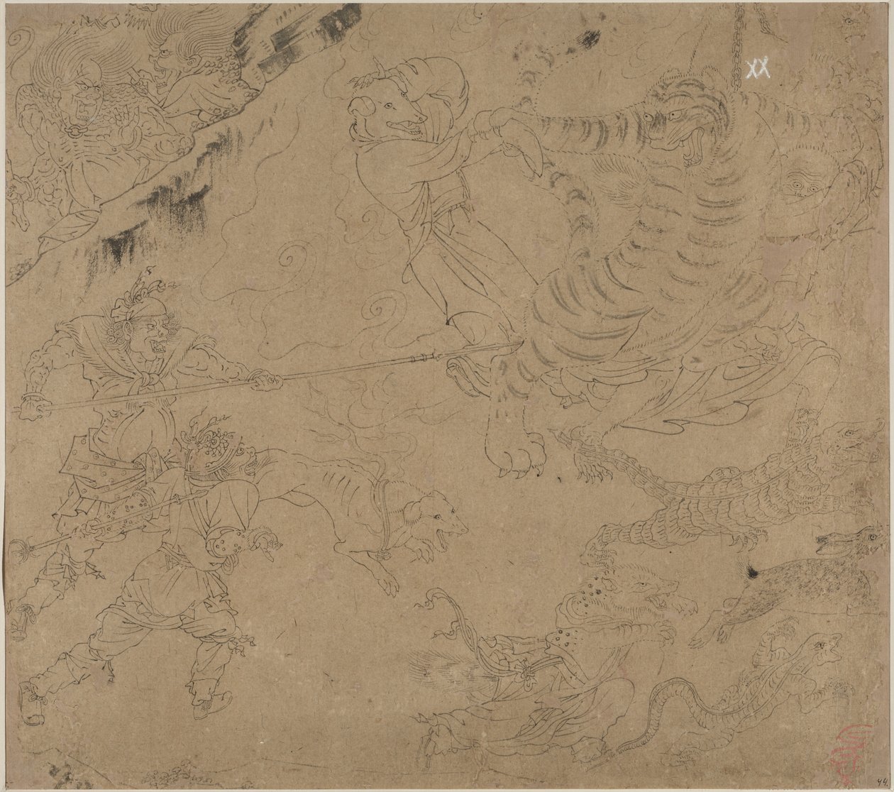Album mit daoistischen und buddhistischen Themen: Suche den Berg: Blatt 44 von Unbekannt