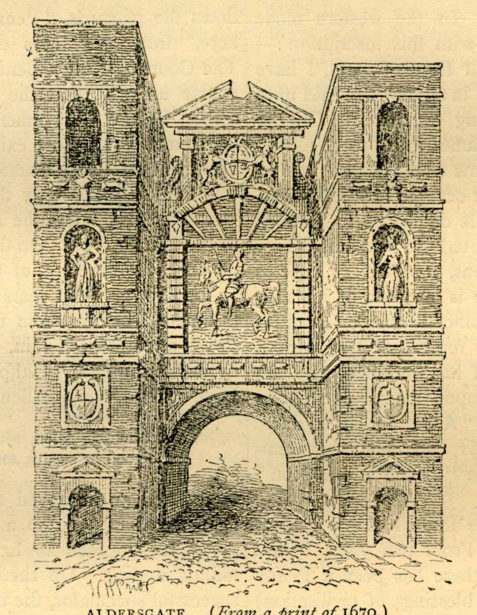 Aldersgate, 1670, ca. 1872 von Unbekannt