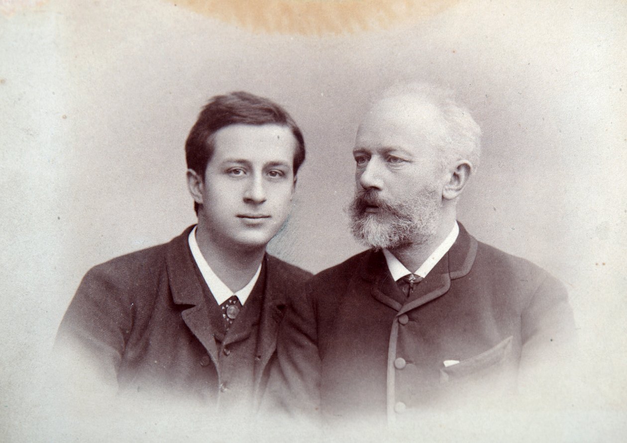 Alexander Siloti, russischer Pianist und Dirigent, und Peter Tschaikowsky, russischer Komponist von Unbekannt