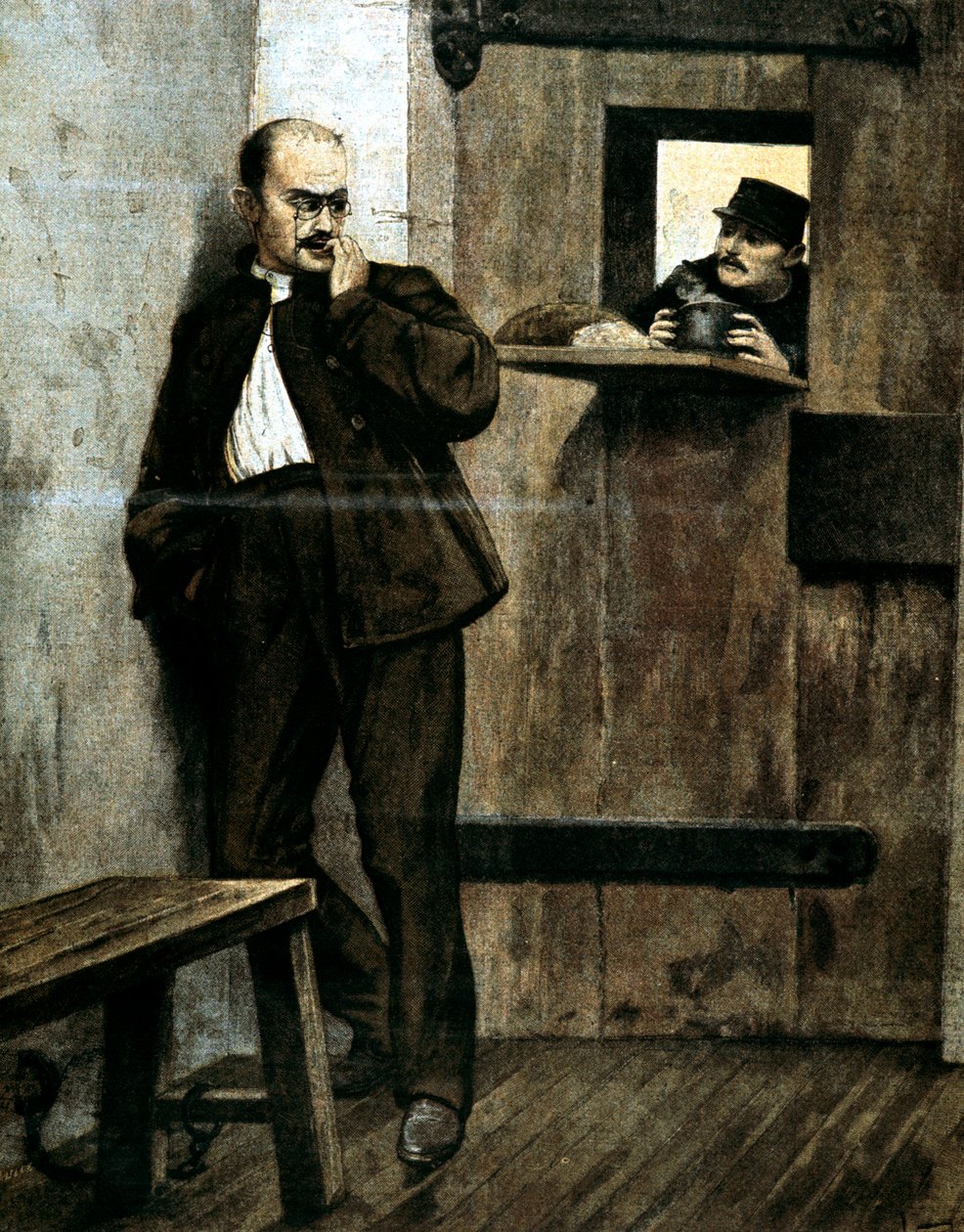 Alfred Dreyfus im Gefängnis von Unbekannt