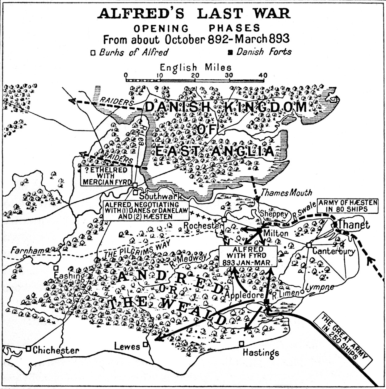 Alfreds letzter Krieg - Eröffnungsphasen. Von etwa Oktober 892-März 893, 1935 von Unbekannt