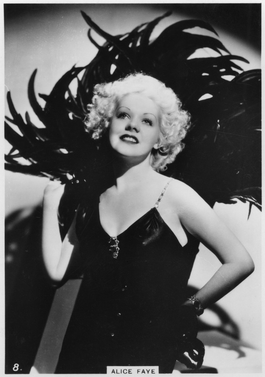 Alice Faye, amerikanische Schauspielerin und Sängerin von Unbekannt