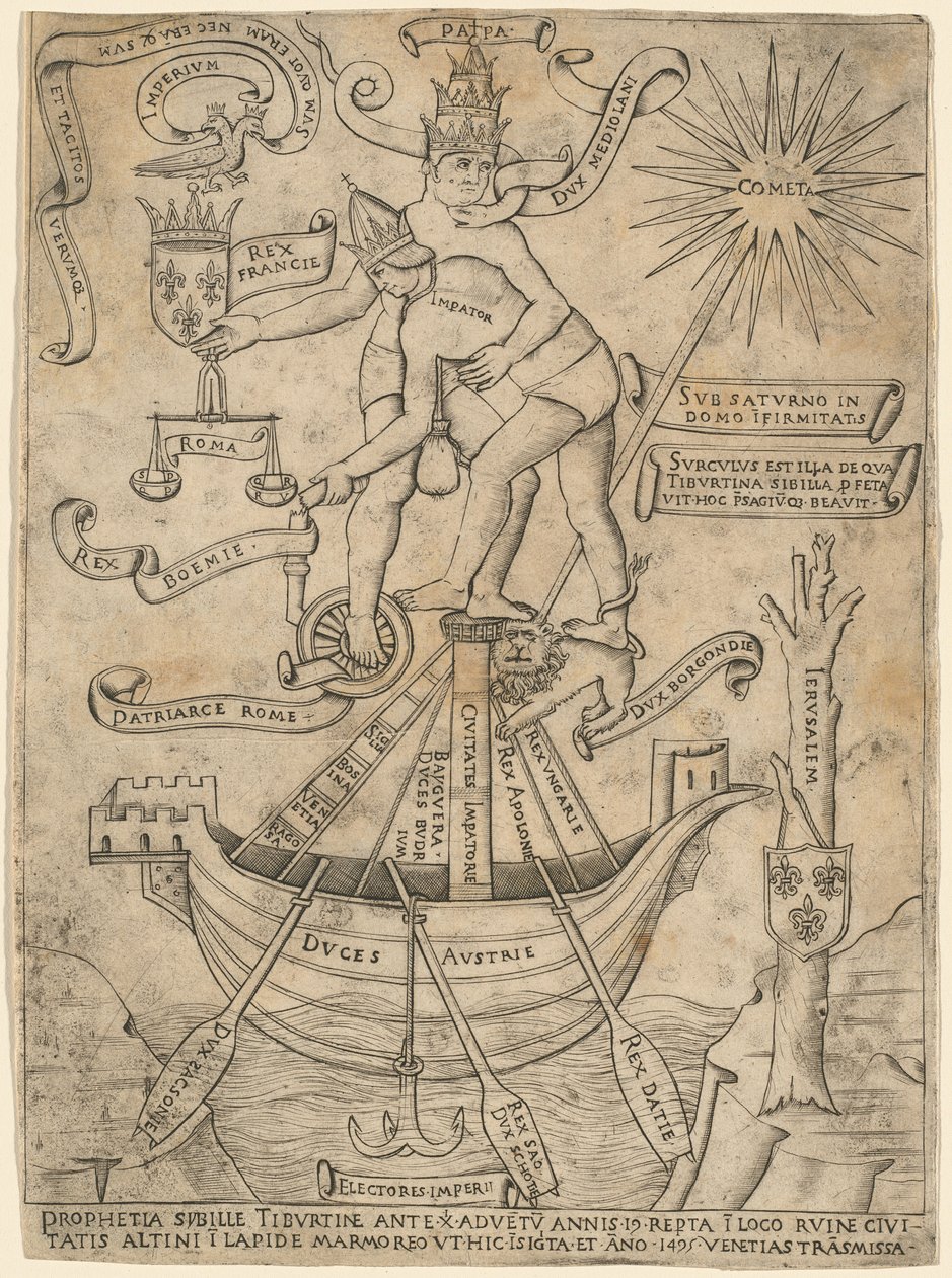 Allegorie des Kaisers und des Papstes von Unbekannt