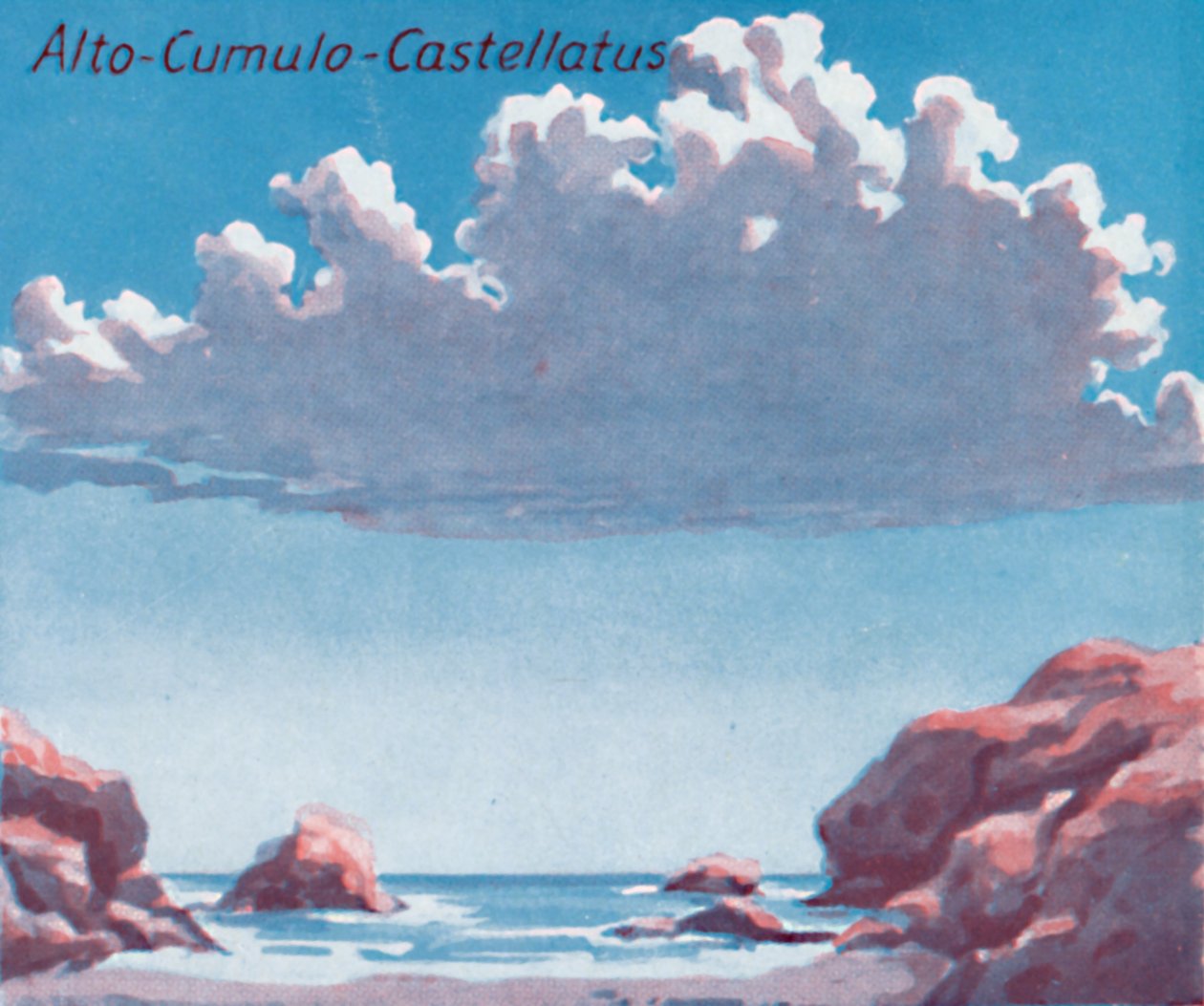 Alto-Cumulo-Castellatus - Ein Dutzend der wichtigsten Wolkenformen am Himmel, 1935 von Unbekannt