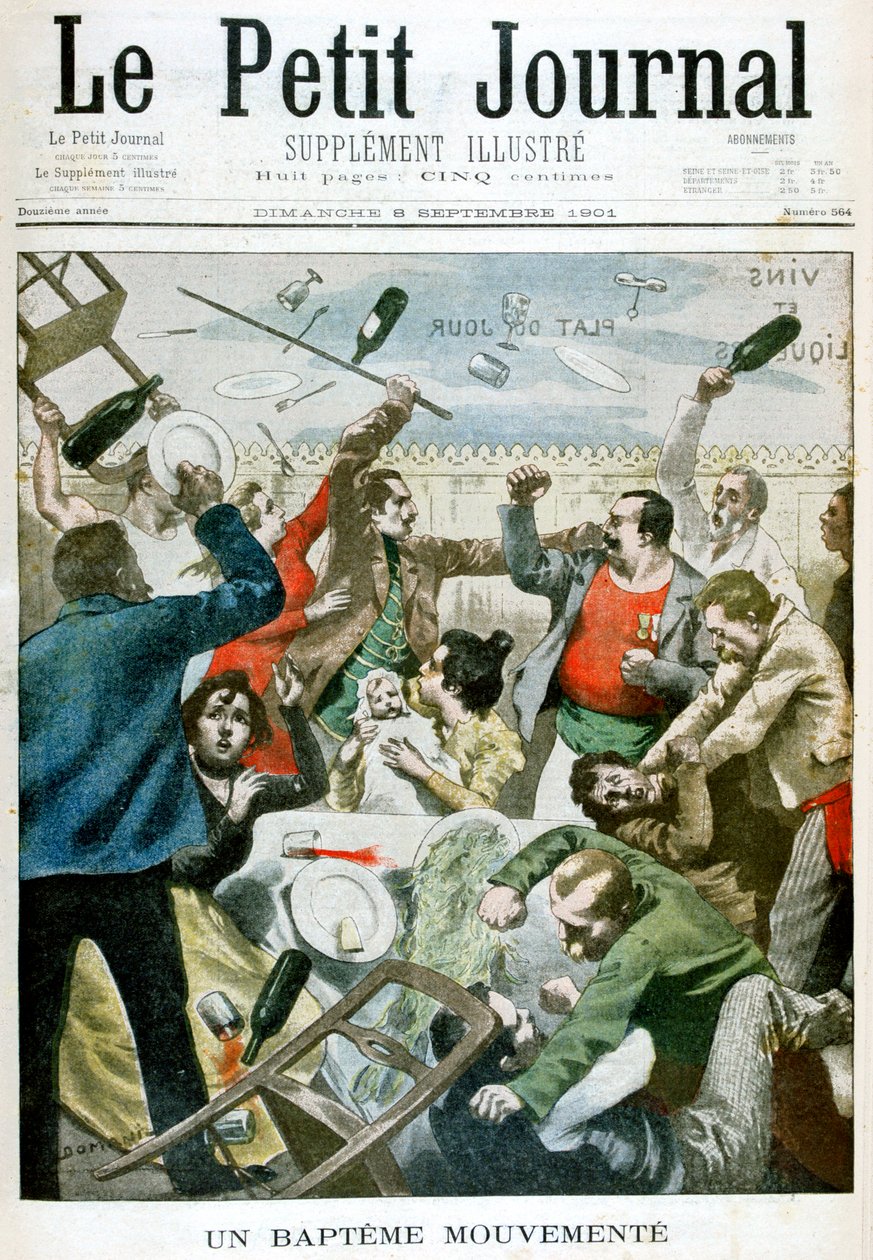 Eine ereignisreiche Taufe, 1901 von Unbekannt