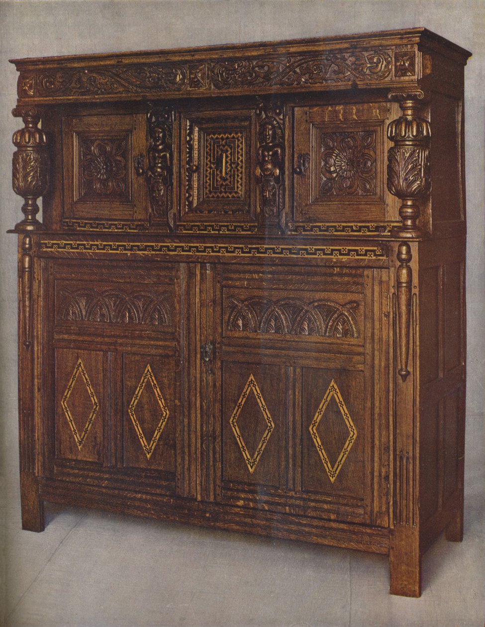 Eichenhofschrank aus der Regierungszeit von James I, um 1615, 1936 von Unbekannt