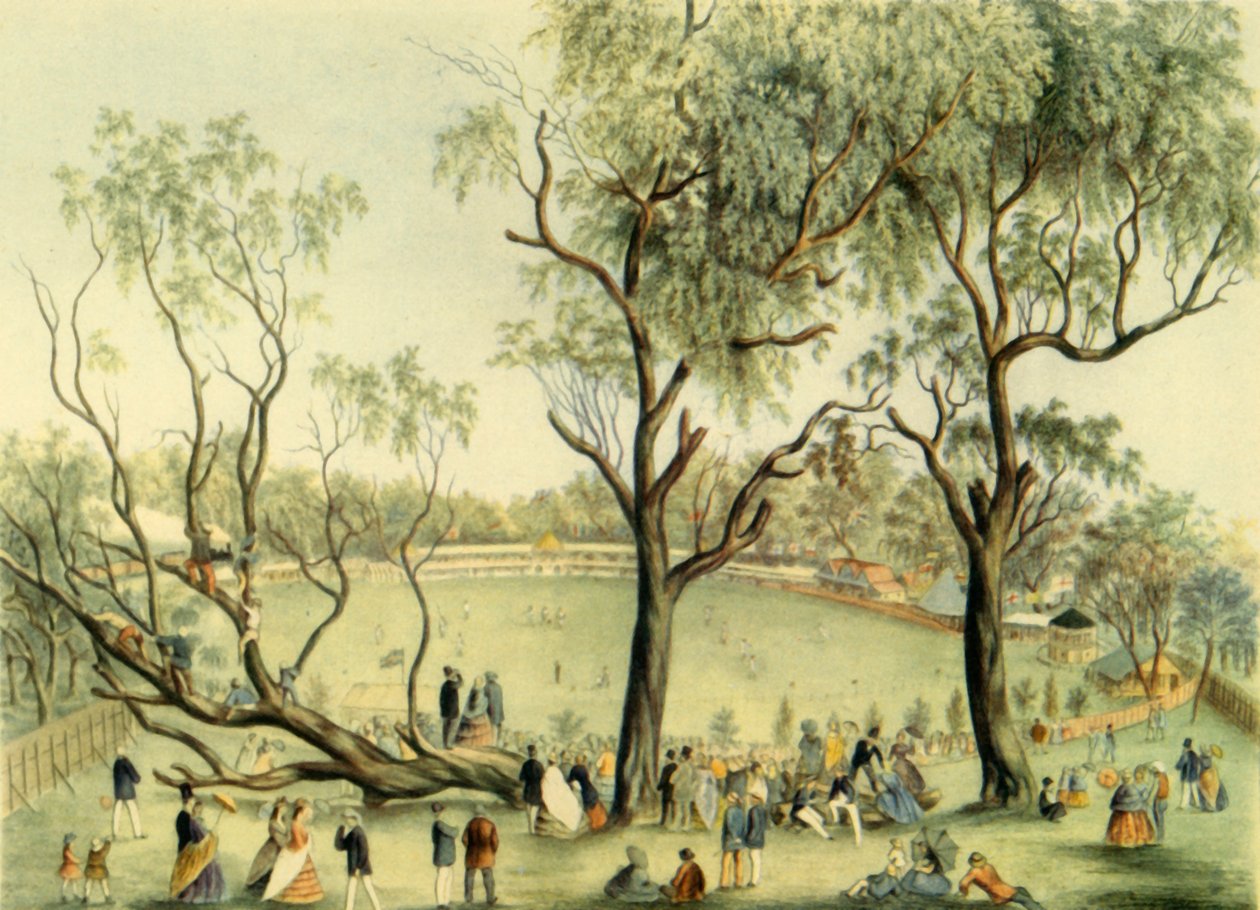 Ein XI von England gegen XXII von Victoria in Melbourne, 1864, 1947 von Unbekannt