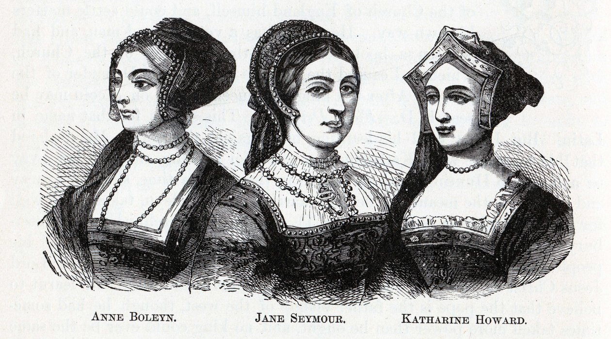 Anne Boleyn. Jane Seymour. Katharine Howard, 1882 von Unbekannt