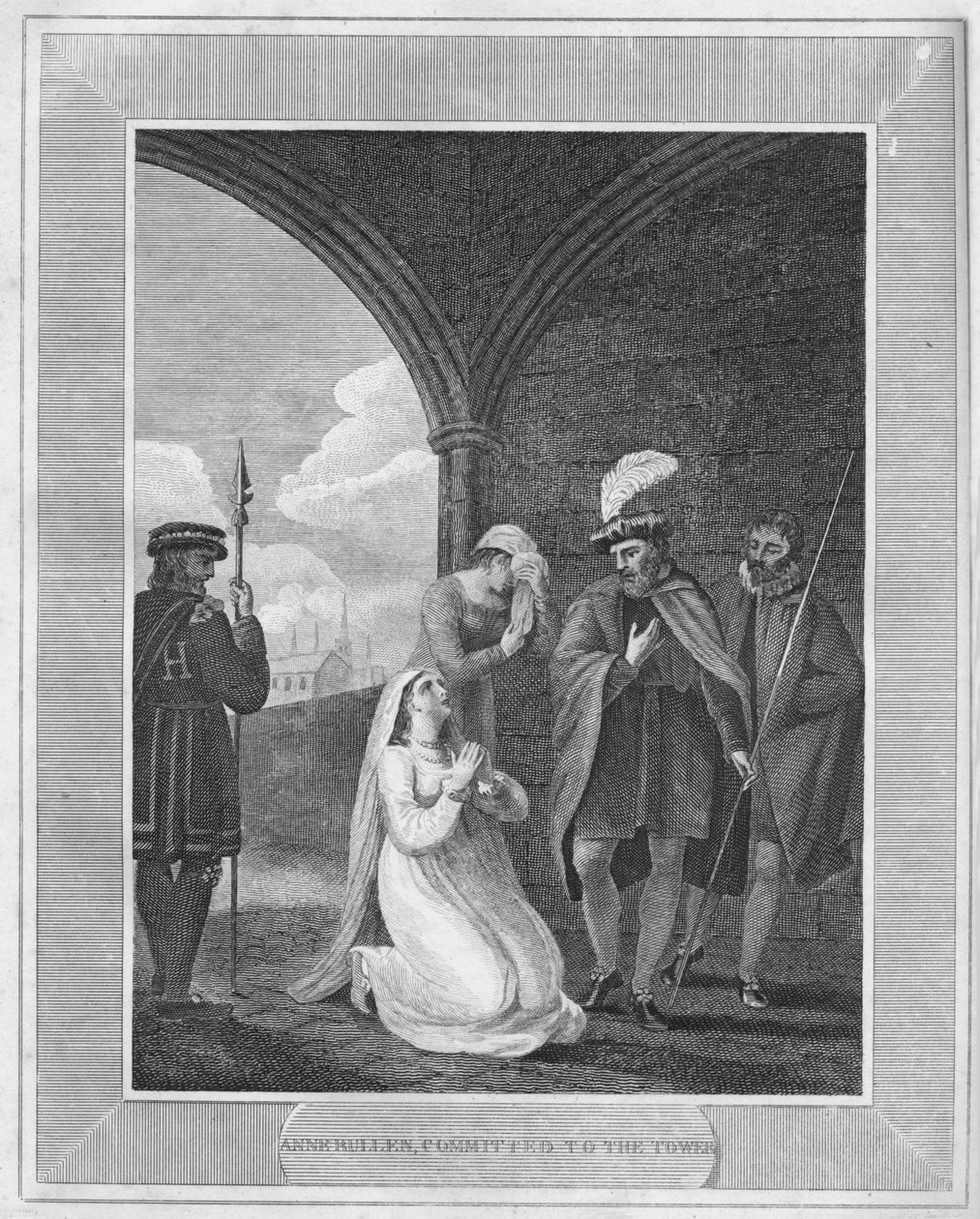 Anne Bullen, in den Tower gebracht, 1838 von Unbekannt