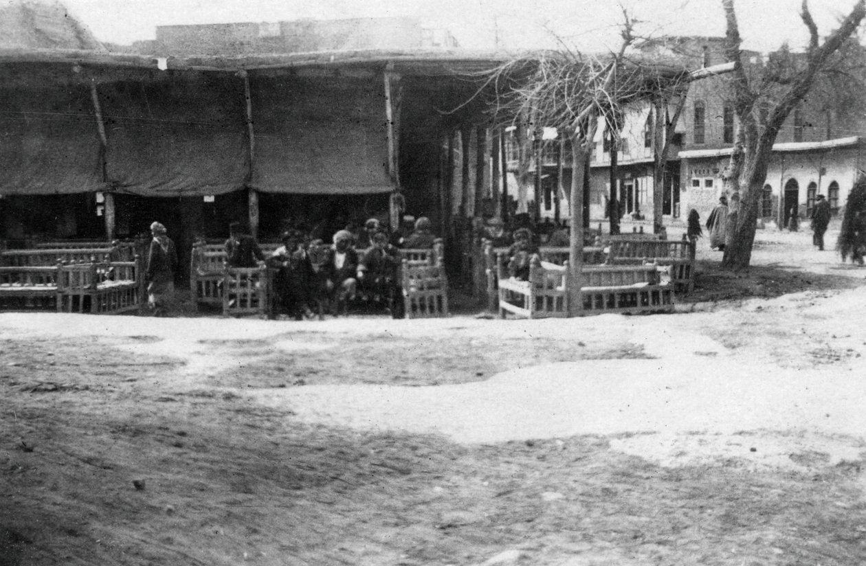 Arabisches Kaffeehaus, Bagdad, Mesopotamien, Erster Weltkrieg, 1918 von Unbekannt