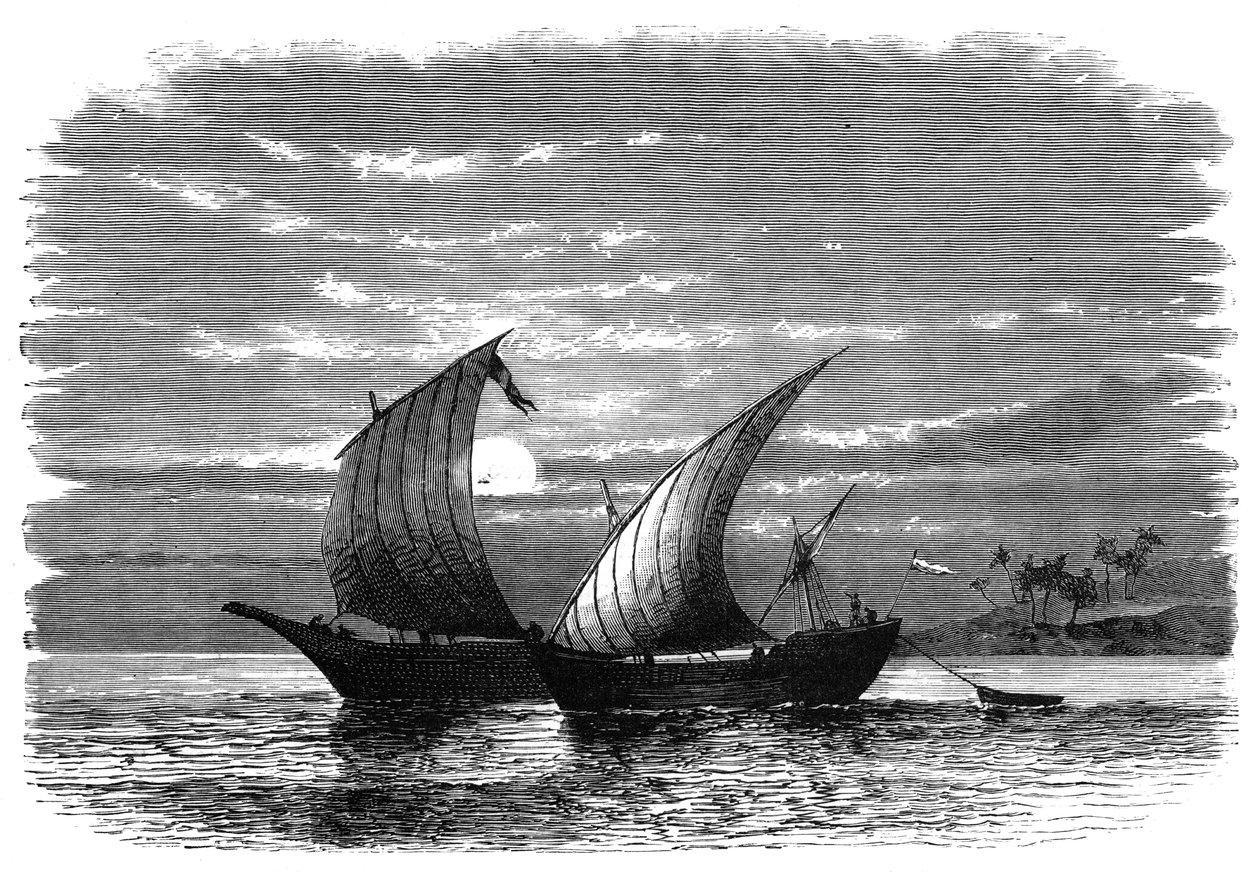 Arabische Dhaus am Roten Meer, ca. 1890 von Unbekannt