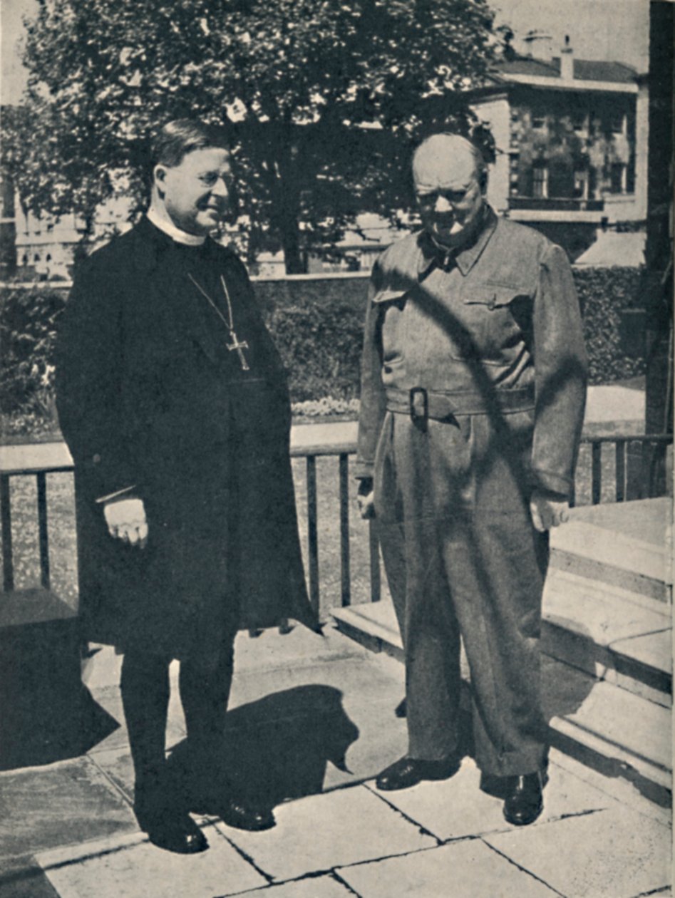 Erzbischof von Canterbury in der Downing Street Nr. 10, ca. 1943-1945 von Unbekannt