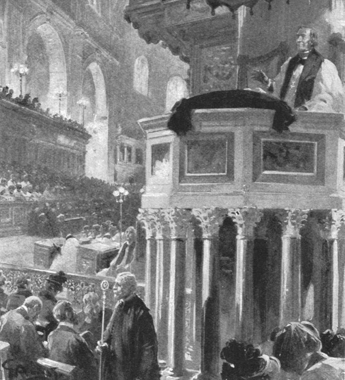 Erzbischof von Canterbury predigt...nach dem Tod von Königin Victoria, 1902, 1901 von Unbekannt