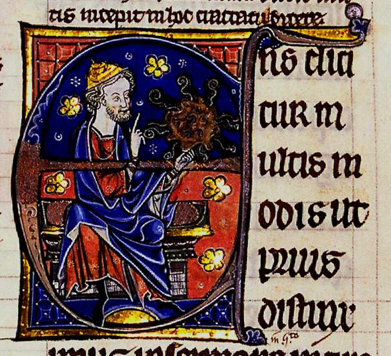 Aristoteles. Aus: Commentarium magnum Averrois in Aristotelis De Anima libros, 13. Jahrhundert von Unbekannt
