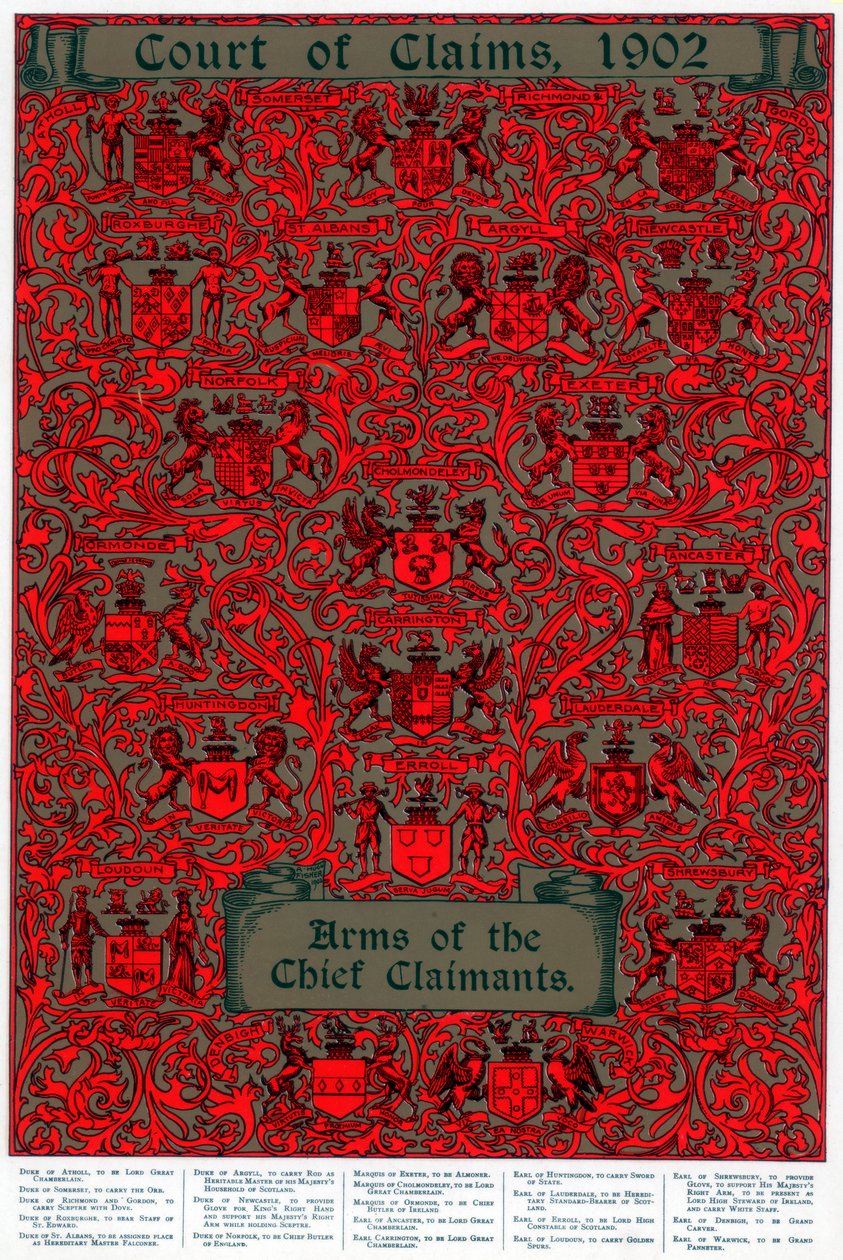 Wappen der Hauptanspruchsteller, 1902 von Unbekannt