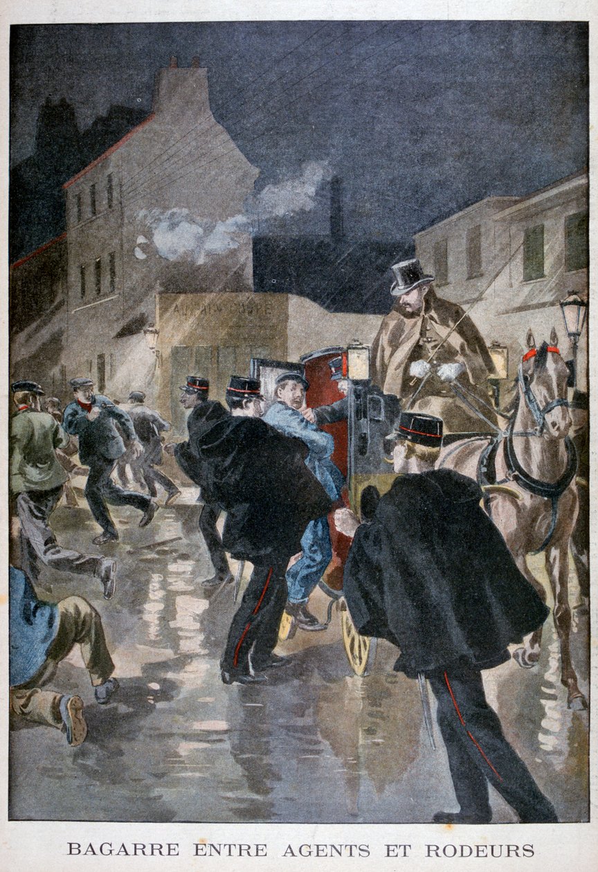 Verhaftet von der Polizei, Paris, 1900 von Unbekannt