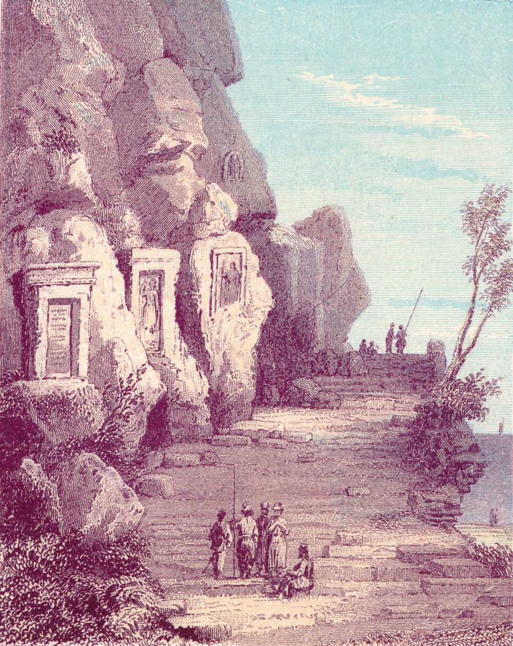 Assyrische Skulptur am Nahr El Kelb oder Hundefluss, 19. Jahrhundert von Unbekannt