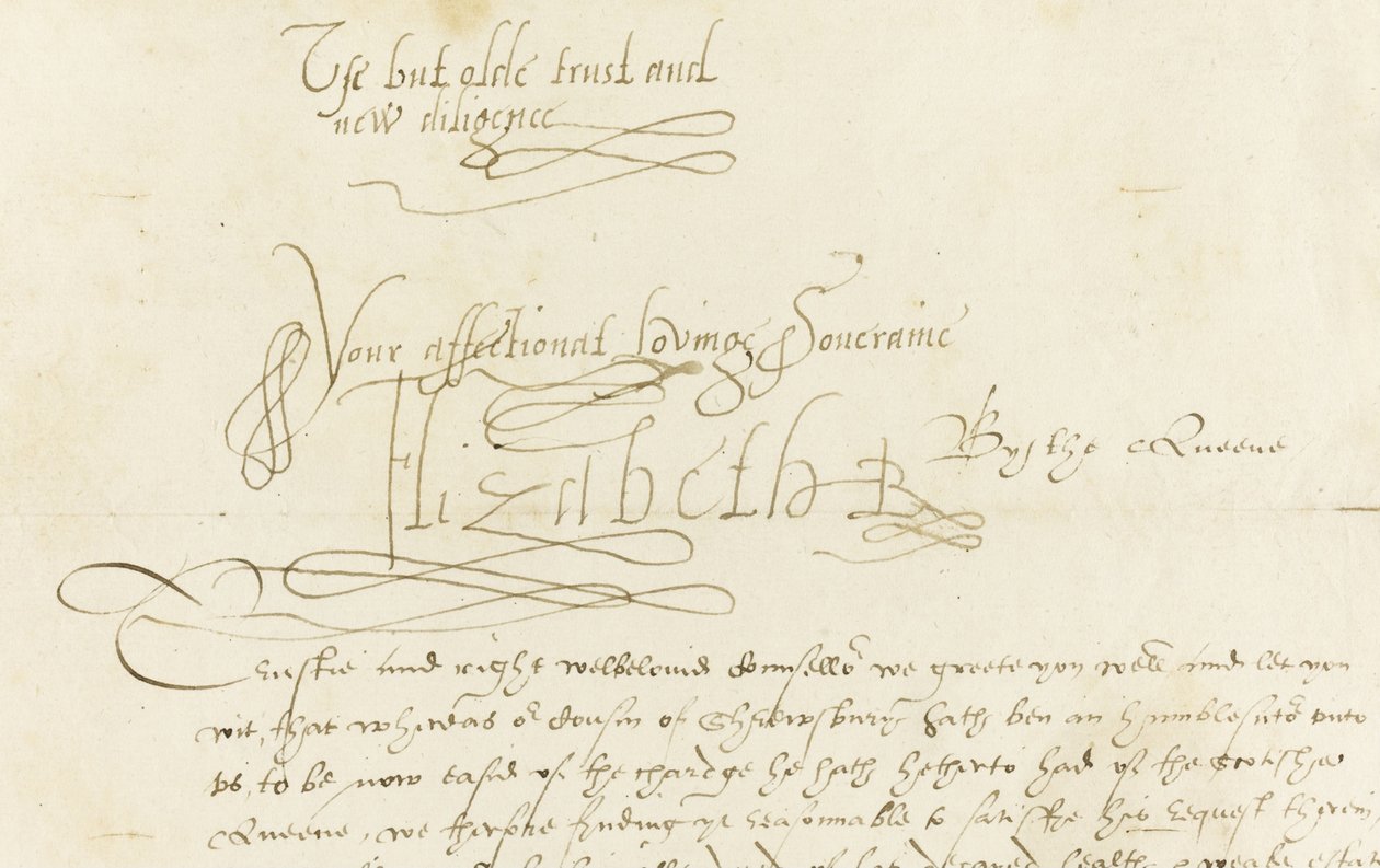 Autographenbrief von Königin Elisabeth I. an Maria Stuart von Unbekannt