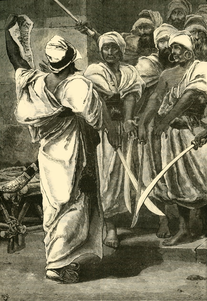 Bagaeus überbringt seine Botschaften an die persische Wache, 1890 von Unbekannt