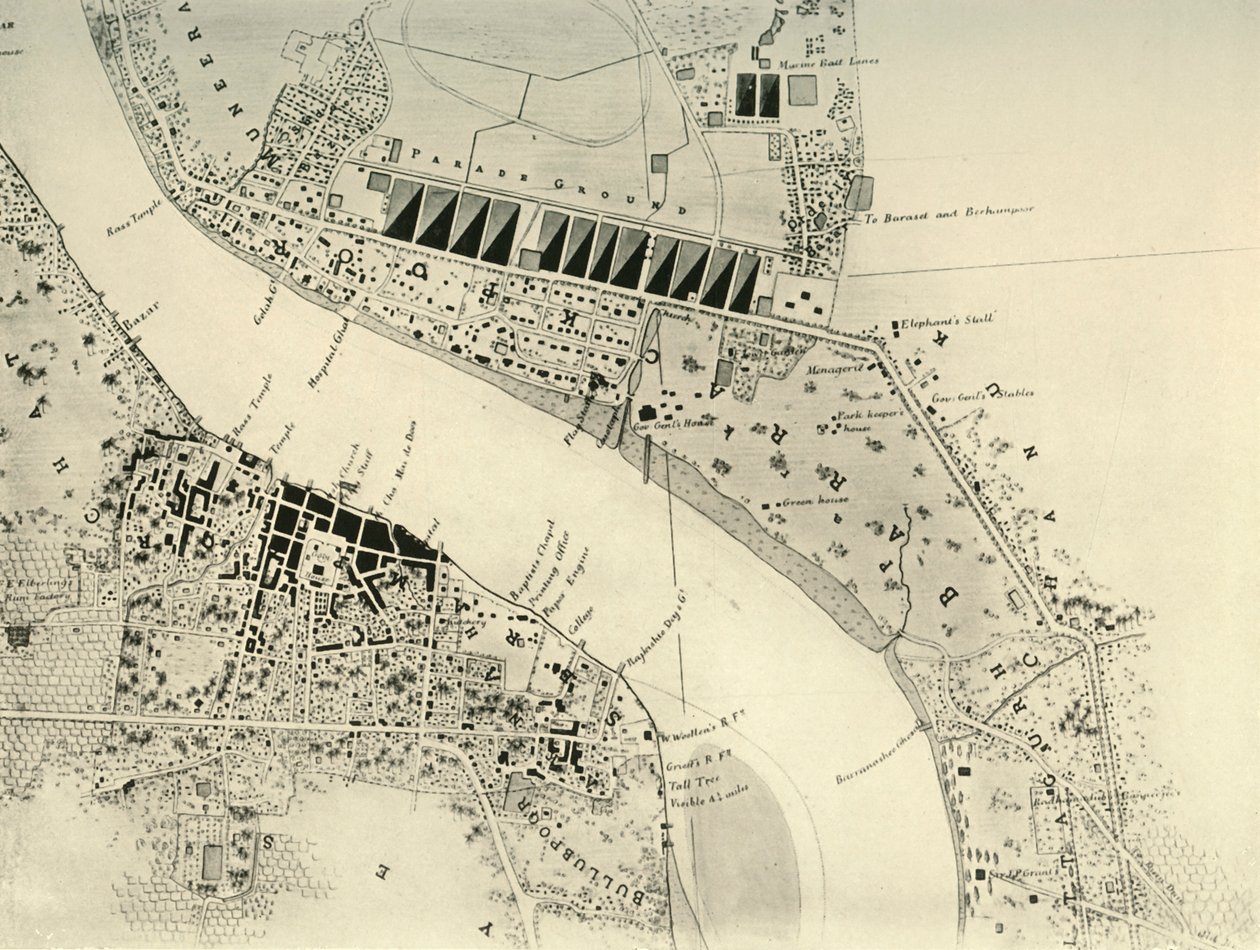 Barrackpore Park und Kantonment von Unbekannt