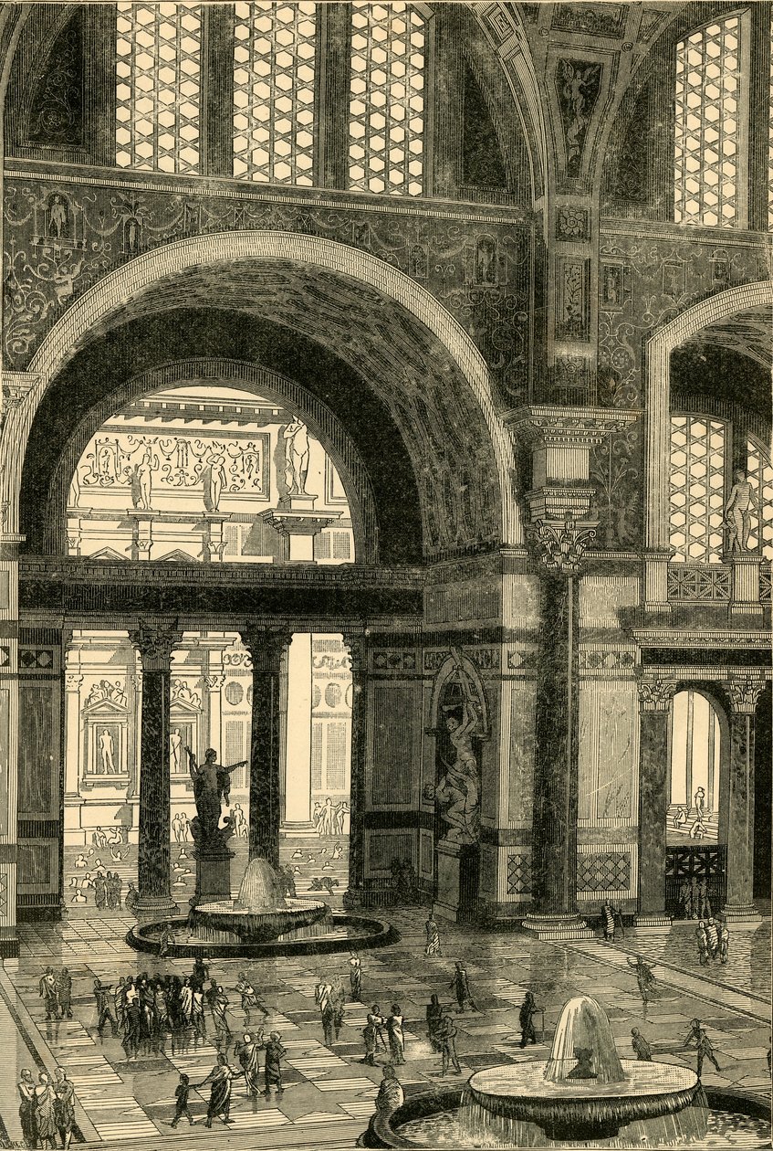 Bäder von Caracalla restauriert, 1890 von Unbekannt