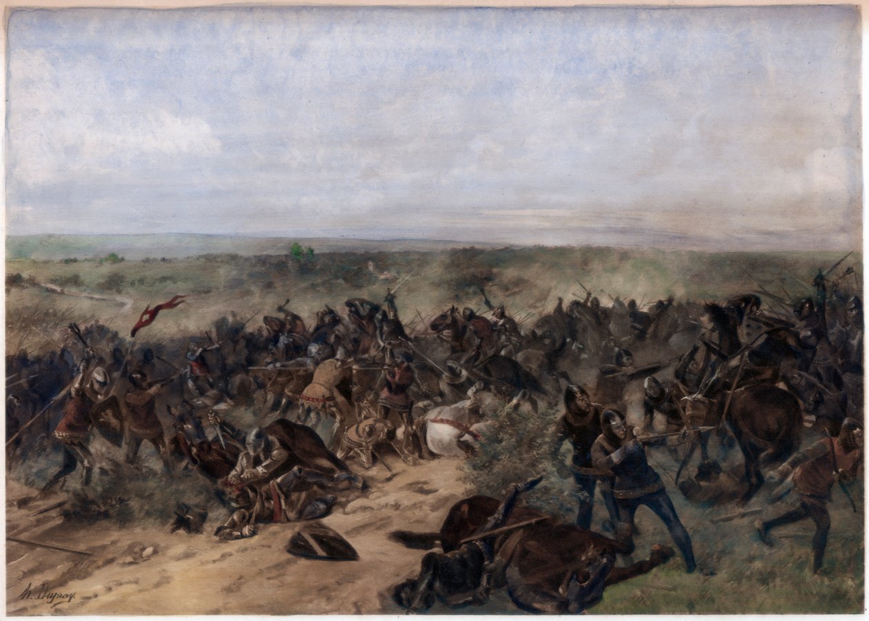 Schlacht von Crécy, 26. August 1346 von Unbekannt