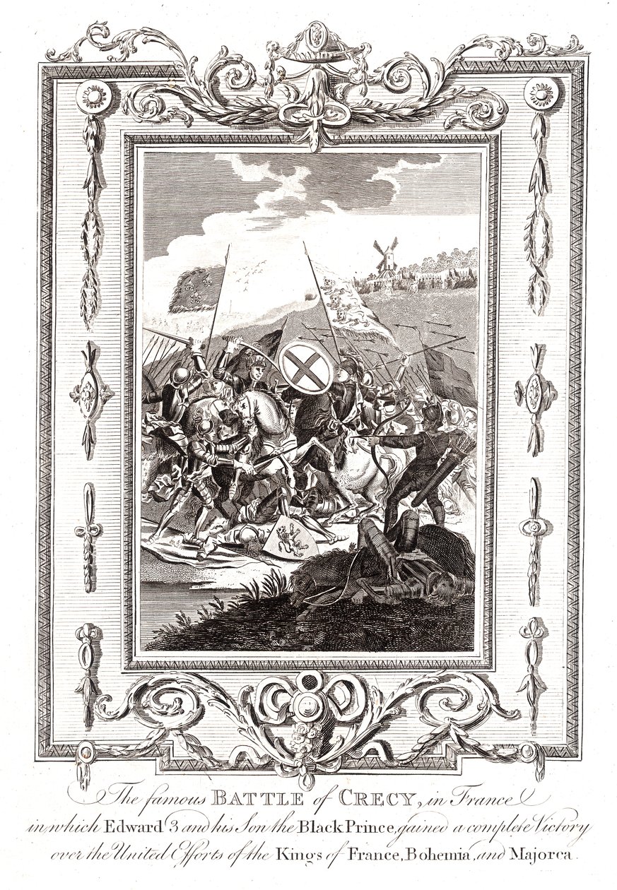 Schlacht von Crécy in Frankreich, 1346 von Unbekannt