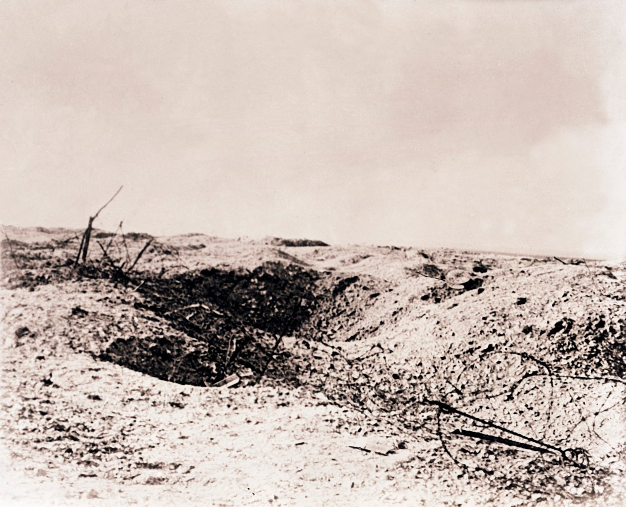 Schlachtfeld, Tahure, Nordfrankreich, um 1914-1918 von Unbekannt
