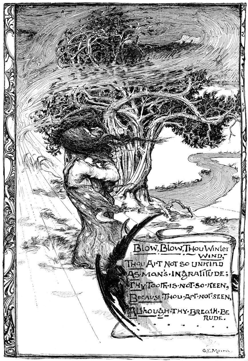 Blase, Blase, du Winterwind, 1895 von Unbekannt
