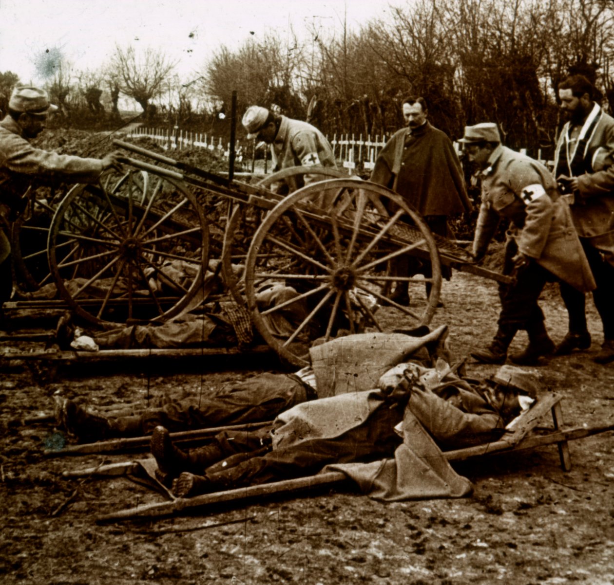 Leichen, Villers-au-Bois, Nordfrankreich, ca. 1914-1918 von Unbekannt