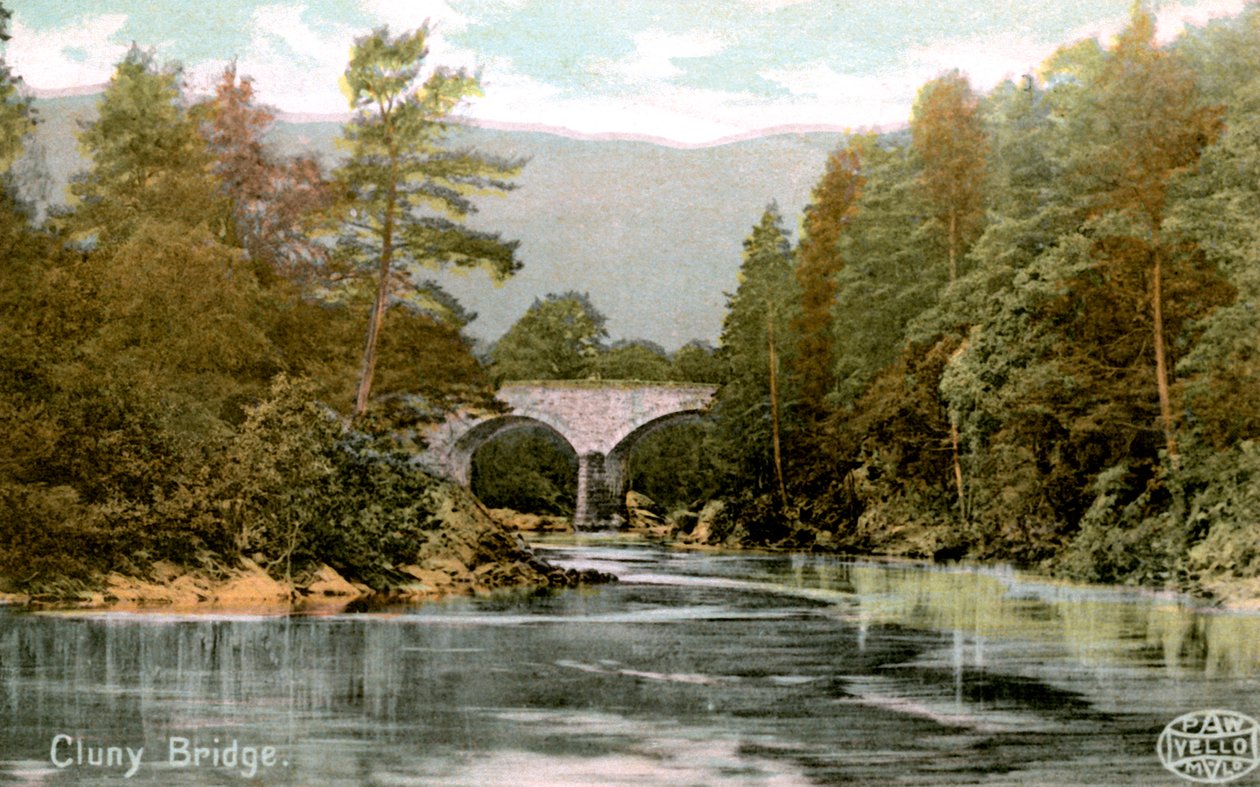 Brücke von Cluny, nahe Pitlochry, Perthshire, Schottland, frühes 20. Jahrhundert von Unbekannt