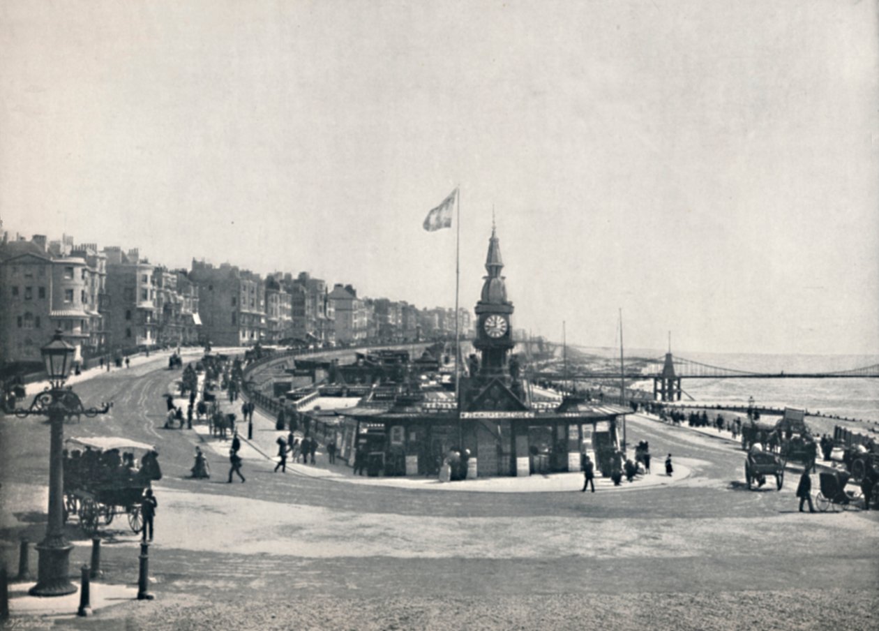 Brighton - Eingang zum Aquarium, zeigt den Kettenpier, 1895 von Unbekannt
