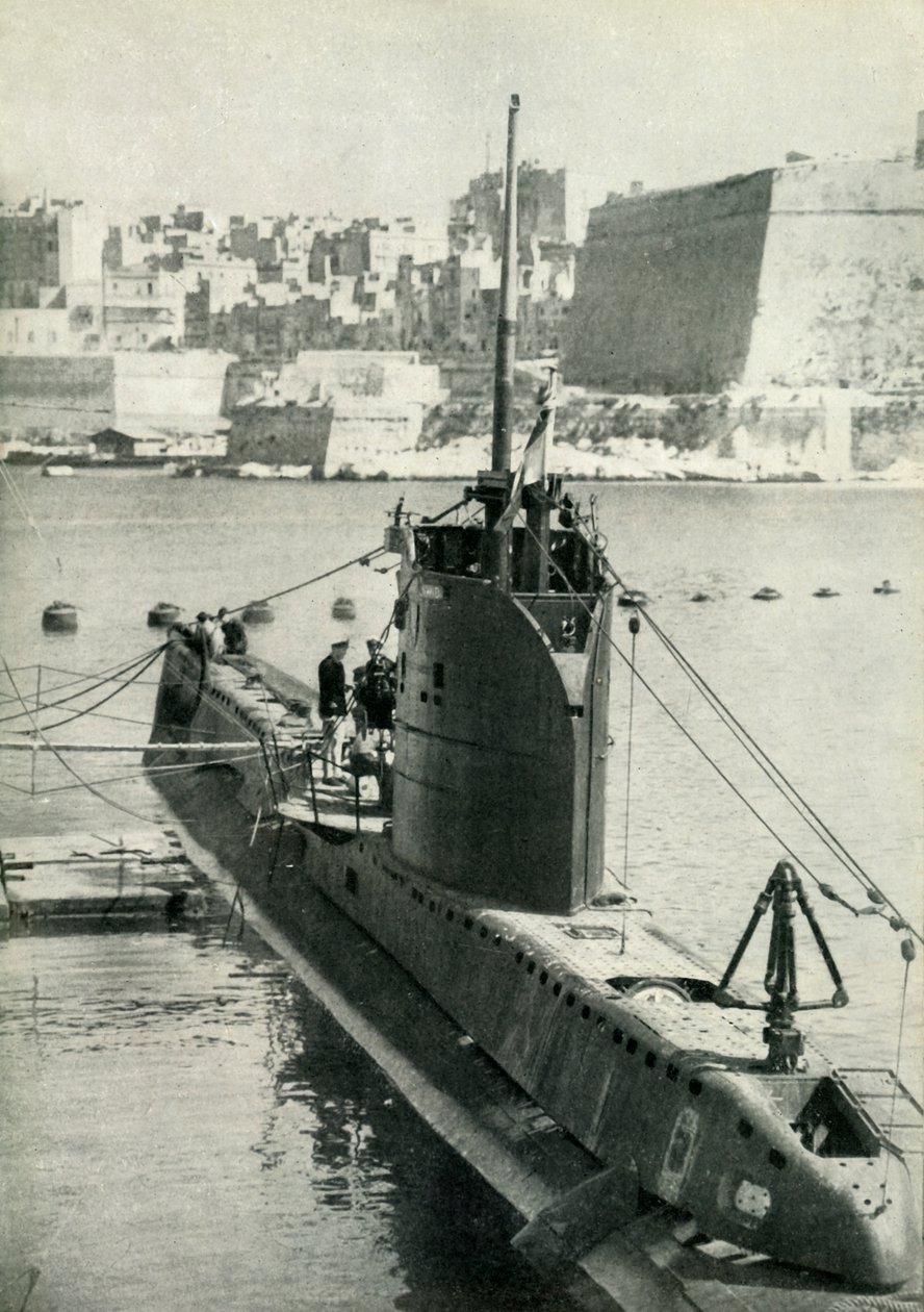 Britisches U-Boot in Malta, Zweiter Weltkrieg, 1945 von Unbekannt