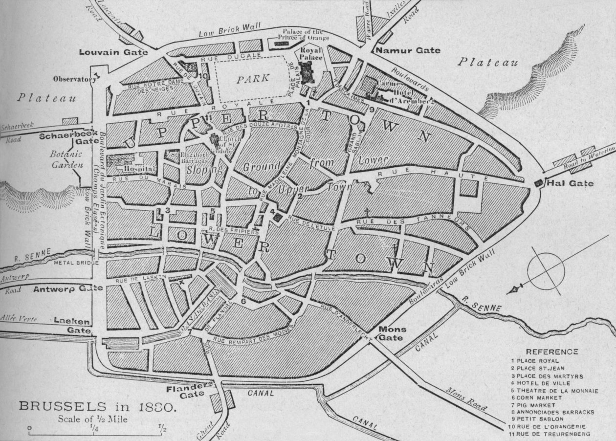 Brüssel im Jahr 1830 - Plan, 1902 von Unbekannt