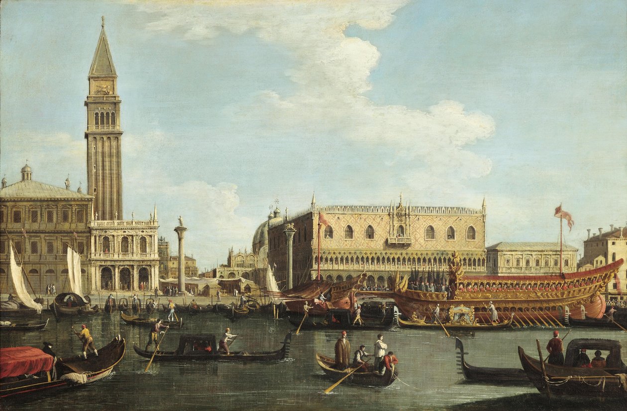 Bucintoro an der Mole in Venedig am Auferstehungstag von Unbekannt