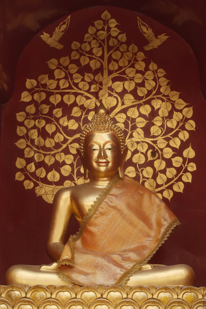 Buddha-Statue im Wat Phan On, Chiang Mai, Thailand von Unbekannt