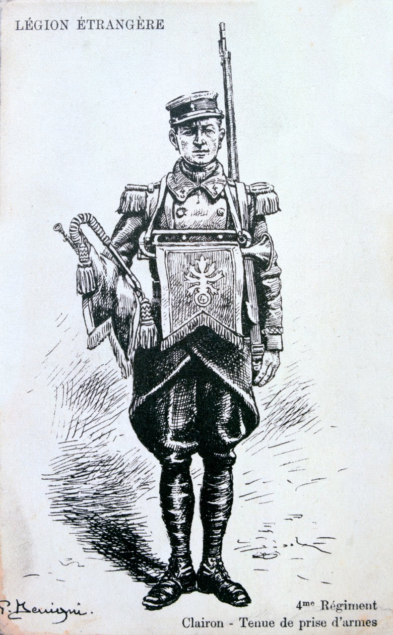 Hornist, 4. Regiment der französischen Fremdenlegion, 20. Jahrhundert von Unbekannt