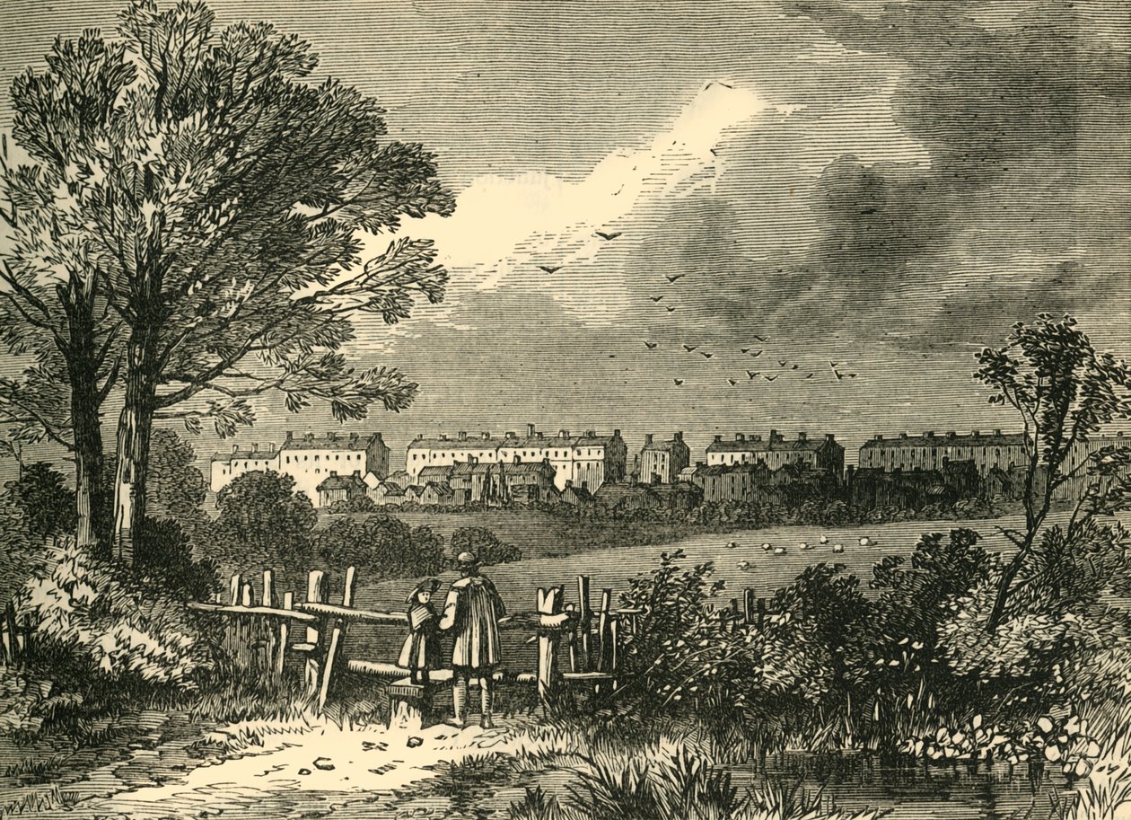 Camden Town, von der Hampstead Road, Marylebone, 1780, um 1876 von Unbekannt