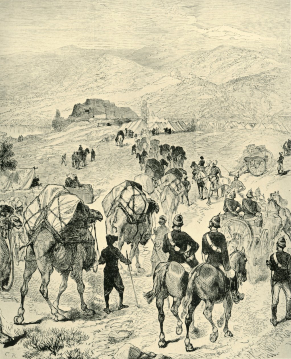 Lager von General Roberts in Thal am Kuram-Fluss, 1901 von Unbekannt