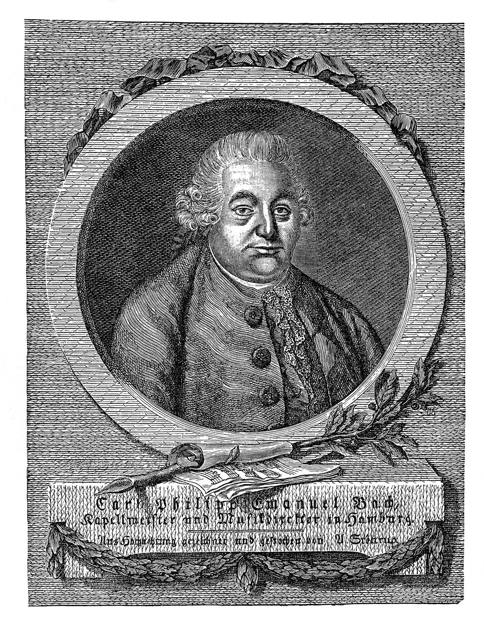 Carl Philipp Emanuel Bach, deutscher Komponist und Musiker von Unbekannt