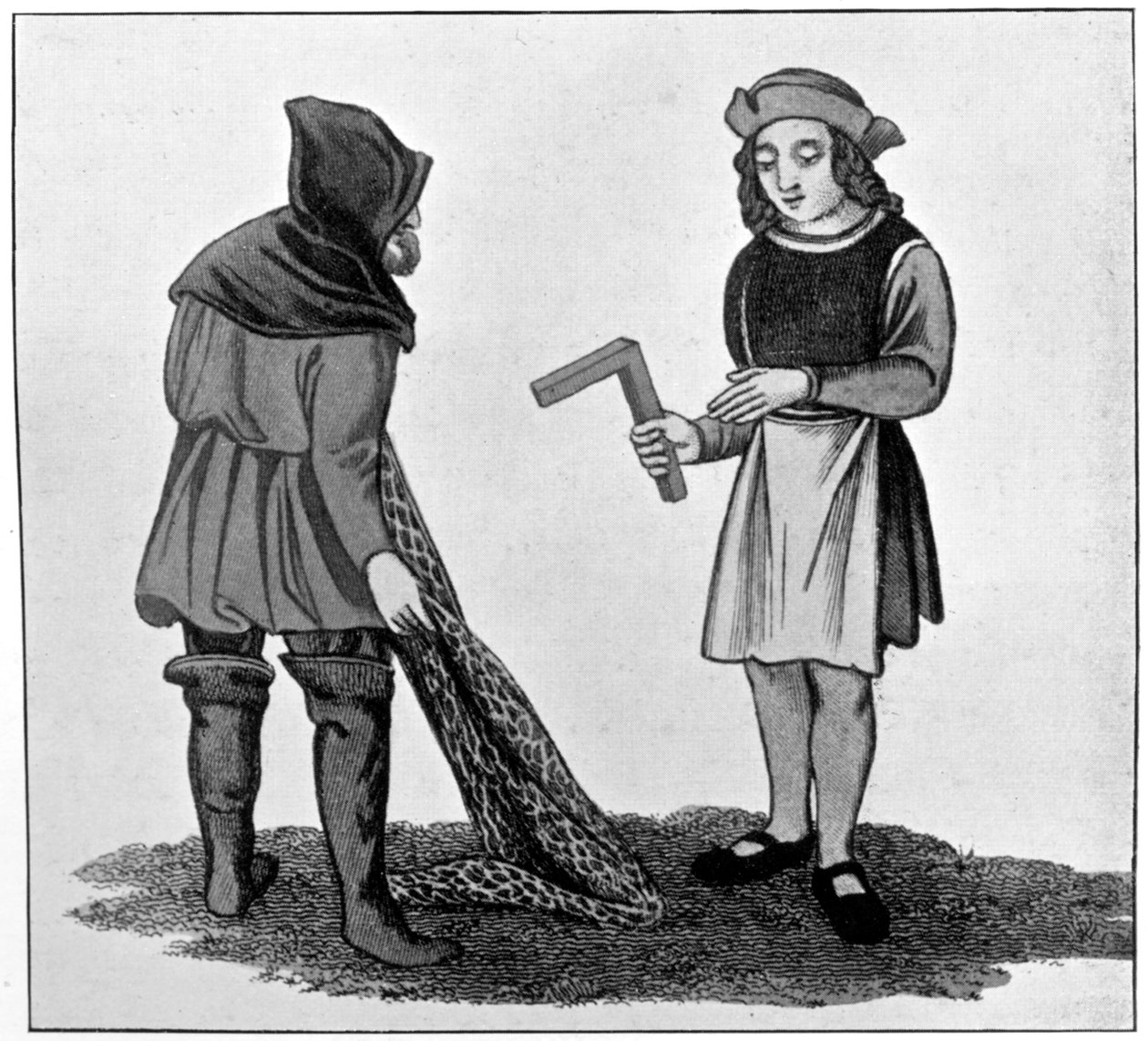 Zimmermann und Fischer, 15. Jahrhundert, 1910 von Unbekannt