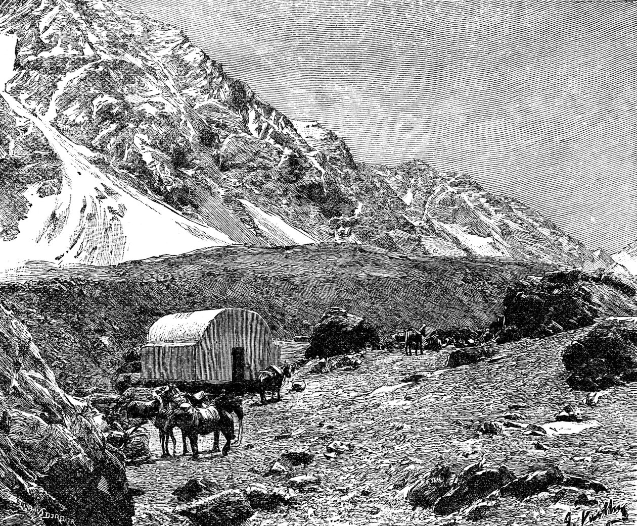 Casucha del Portillo, auf der Cumbre, Chile, 1895 von Unbekannt