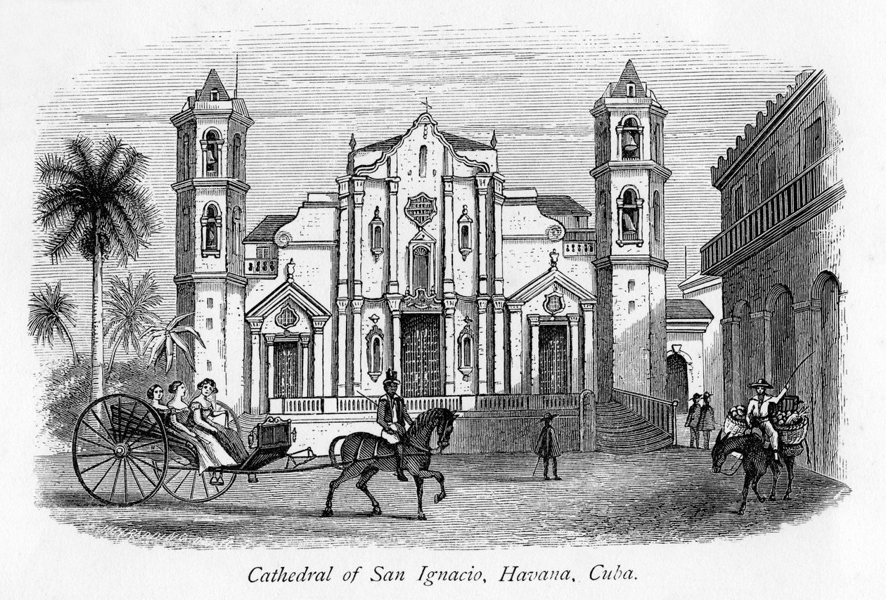 Kathedrale von San Ignacio, Havanna, Kuba, 19. Jahrhundert von Unbekannt